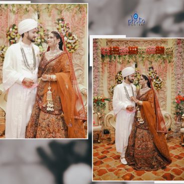 Wedding couple portrait